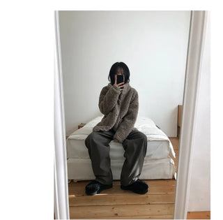 Turtleneck Long Sherpa Jacket