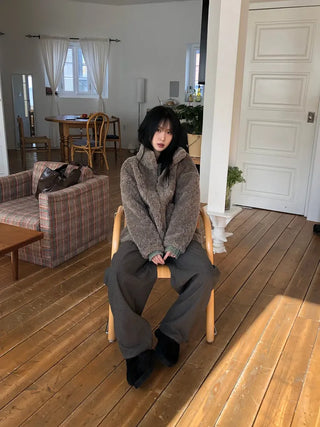 Turtleneck Long Sherpa Jacket
