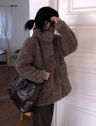 Turtleneck Long Sherpa Jacket