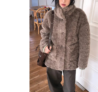 Turtleneck Long Sherpa Jacket