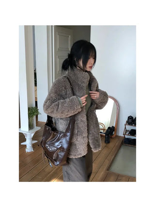 Turtleneck Long Sherpa Jacket