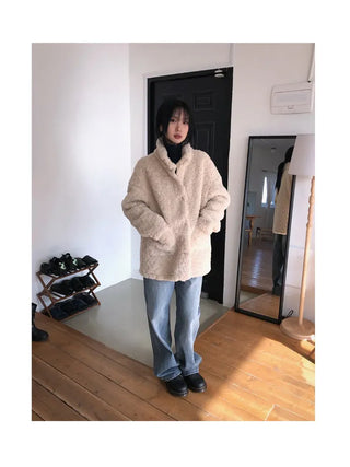 Turtleneck Long Sherpa Jacket