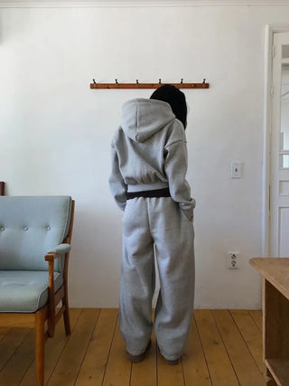 Basic Crop Zip-Up Hoodie