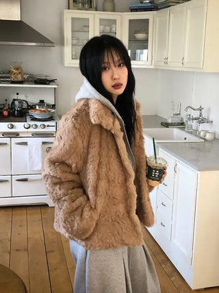 Basic Crop Zip-Up Hoodie