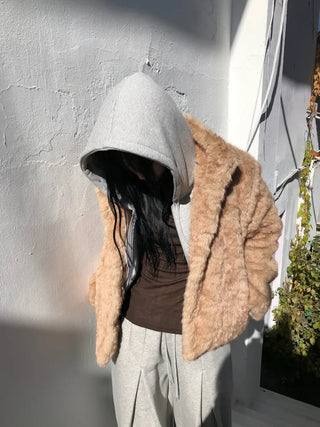 Basic Crop Zip-Up Hoodie