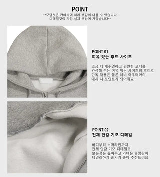 Basic Crop Zip-Up Hoodie
