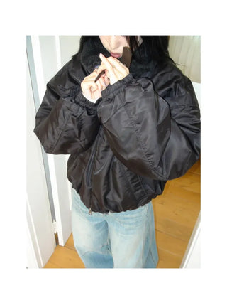 Tumble Shearling Bomber Jacket