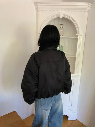 Tumble Shearling Bomber Jacket