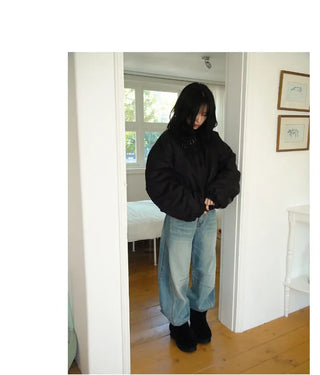 Tumble Shearling Bomber Jacket