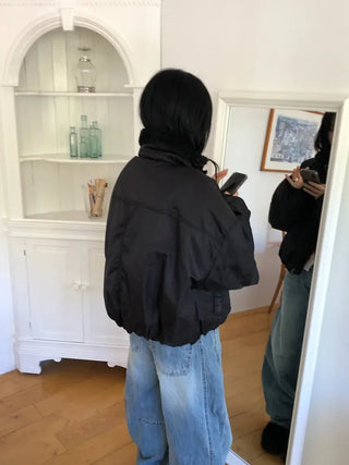 Tumble Shearling Bomber Jacket