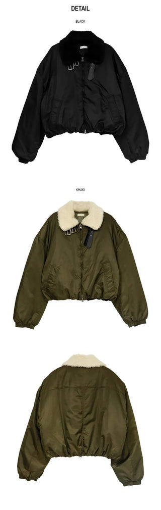 Tumble Shearling Bomber Jacket