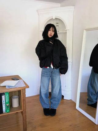 Tumble Shearling Bomber Jacket