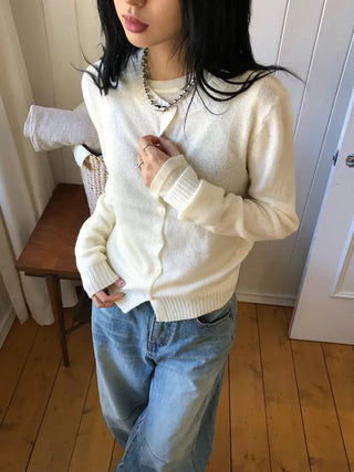 Wool Round Cardigan