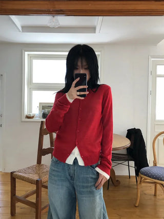Wool Round Cardigan