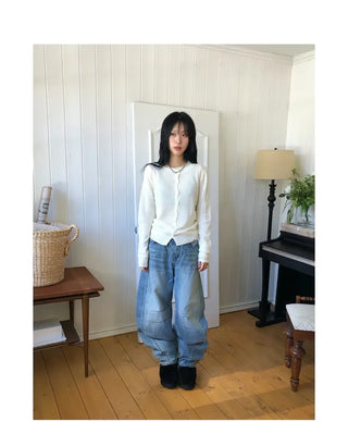 Wool Round Cardigan