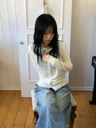 Wool Round Cardigan