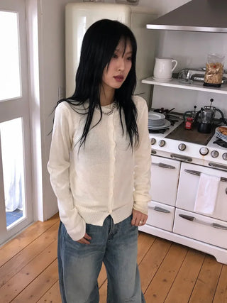 Wool Round Cardigan