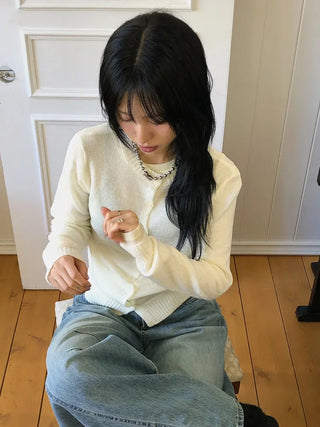Wool Round Cardigan