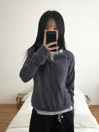 Med Henley Neck Button Knit