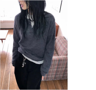 Med Henley Neck Button Knit