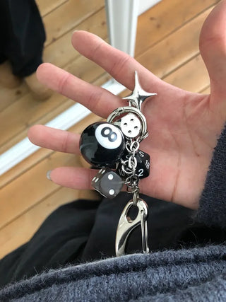 Eightball Dice Keyring