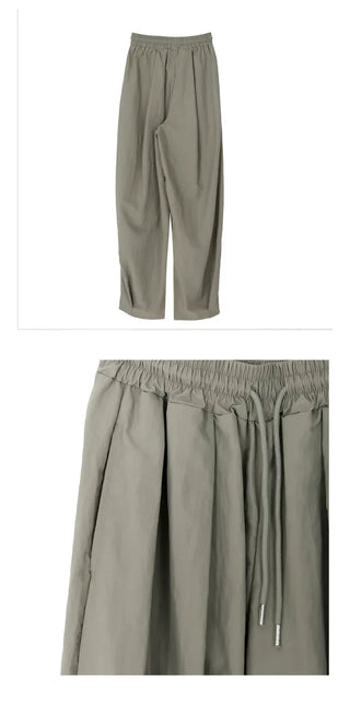 Nylon Pintuck Wide Elastic Waist Balloon Pants