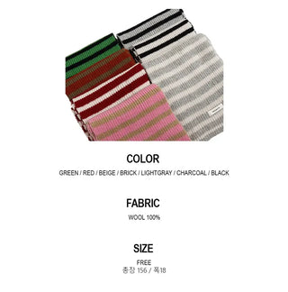 Holly Wool Striped Scarf
