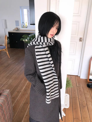 Holly Wool Striped Scarf