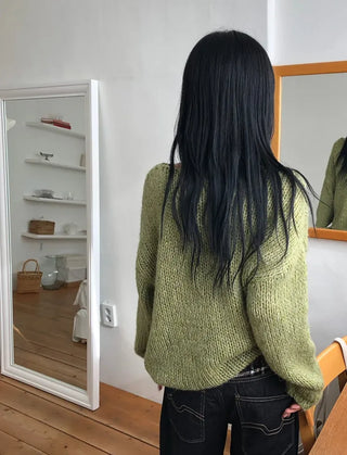 Check wool non-faded wide jeans