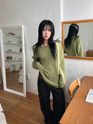 Check wool non-faded wide jeans