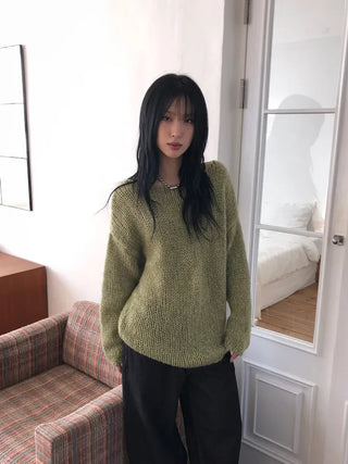 Check wool non-faded wide jeans