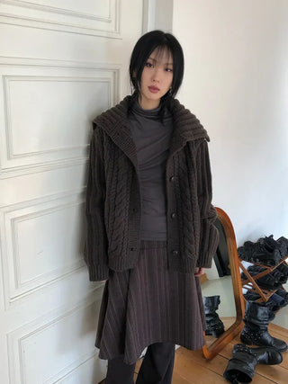 Poing Asymmetrical Midi Skirt