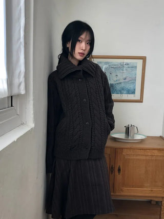 Poing Asymmetrical Midi Skirt