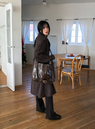 Poing Asymmetrical Midi Skirt