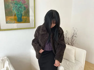Fluffy Boucle Short Jacket