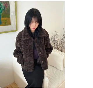 Fluffy Boucle Short Jacket