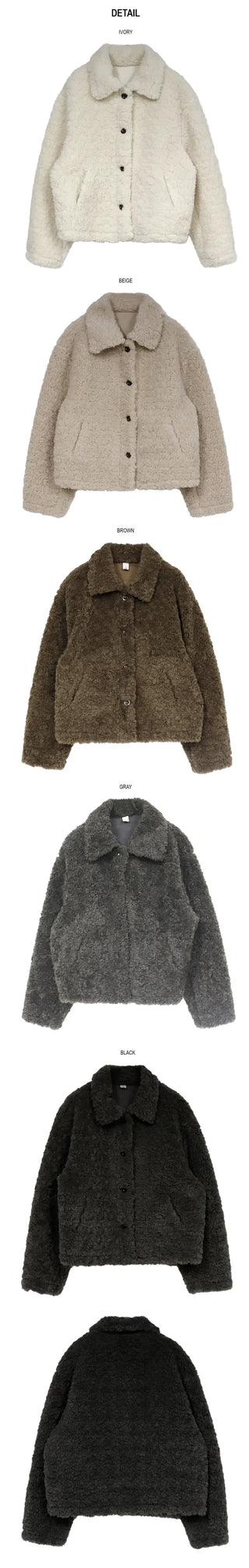 Fluffy Boucle Short Jacket