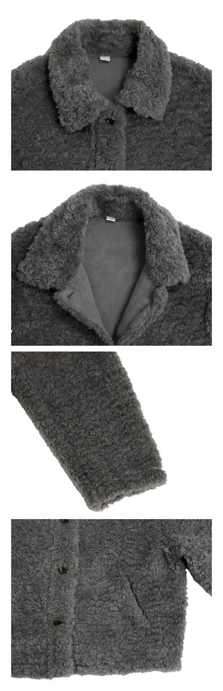 Fluffy Boucle Short Jacket