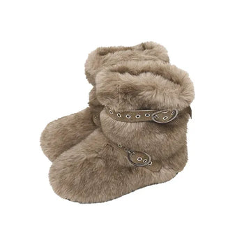 Bear Fur Mid-calf Boots