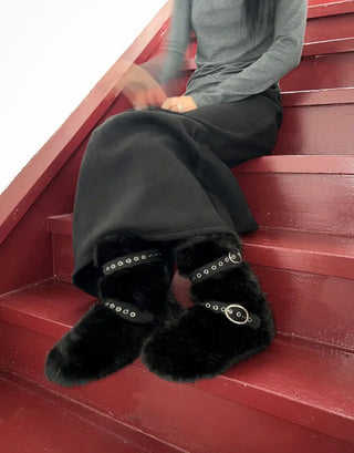 Bear Fur Mid-calf Boots