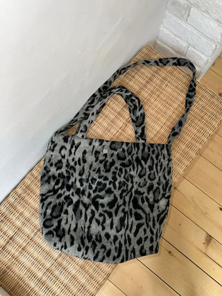 Leopard Fur Crossbody Bag