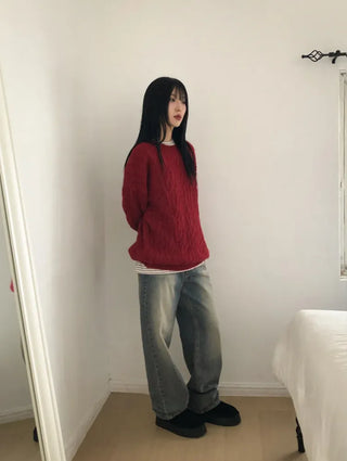 Furmue Wool Hooded Half Coat