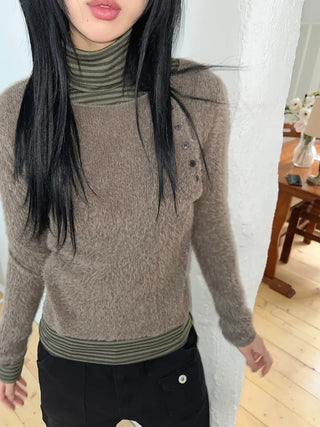 Mohair Knit Long Sleeve