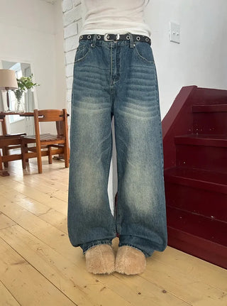 Melt Daily Washed Wide Jeans