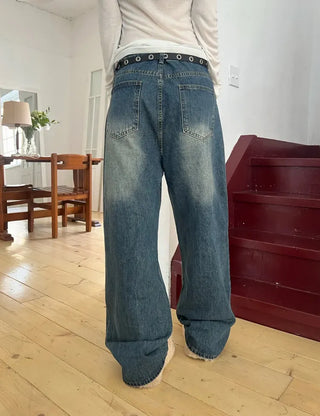 Melt Daily Washed Wide Jeans