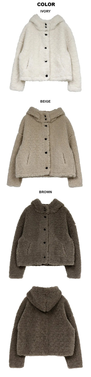 Vito Hooded Boucle Jacket
