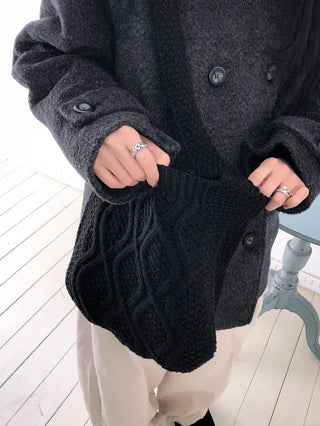 Twist Knitting Two-Way Bag
