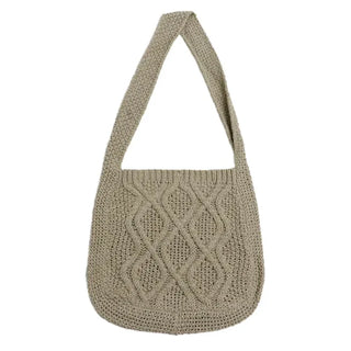 Twist Knitting Two-Way Bag