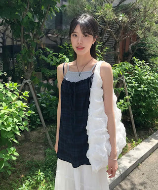 Pleated Punched Embroidery Flare Maxi Long Skirt