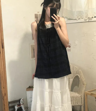 Pleated Punched Embroidery Flare Maxi Long Skirt